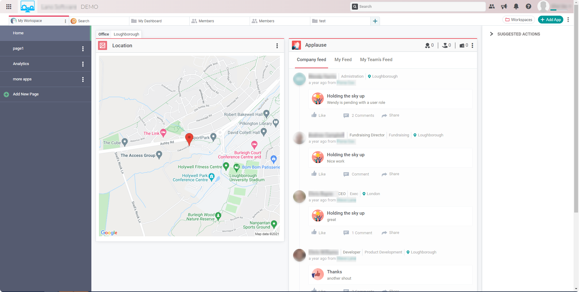 Old Workspace interface